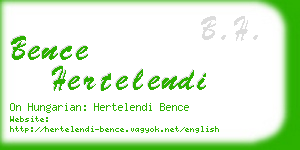bence hertelendi business card